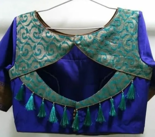 Tasseled Back Design for saree blouse