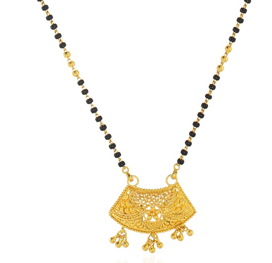Thin Chain And Broad Mangalsutra Design